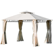 Load image into Gallery viewer, [VIDEO provided] U_STYLE Quality Double Tiered Grill Canopy, Outdoor BBQ Gazebo Tent with UV Protection, Beige
