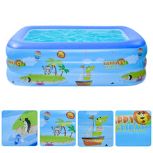 Load image into Gallery viewer, Family Inflatable Swimming Pool Three-layer Printing, Above Ground PVC Outdoor Ocean Toy Pool for Kids, Babies, Adults, 82.60‘’W*55&#39;&#39;D*25.50&#39;&#39;H
