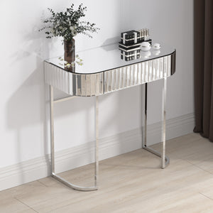 Strip mirror stainless steel frame dressing table
