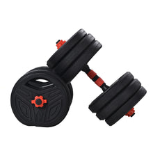 Load image into Gallery viewer, 62 LBS Weights dumbbells set, Adjustable Dumbbell Barbell Kettlebells Weight Pair, Kettlebells design for each plate, Free Weights Dumbbells 3 in 1 sets with connector for home gym, Pair, Black
