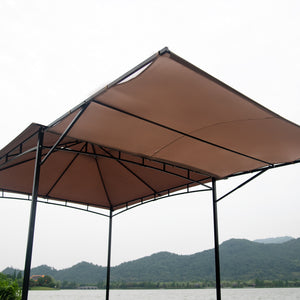 U-style Foot Easy Assembly Seasonal Shade UV Protection with Extendable Awning Outdoor Gazebo