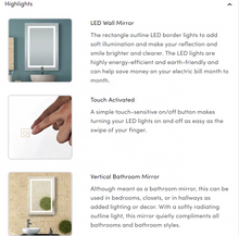 Load image into Gallery viewer, 36*48  Led mirror 3 brightness x 3 colors Anti-fog
