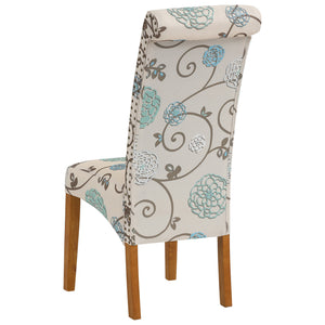 Bionic Beige Pattern Dining Chair with Nail Head Trim, Set of 2