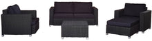 Load image into Gallery viewer, 5 Piece Rattan Sectional Seating Group with Cushions (Color:DARK BROWN)
