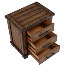 Load image into Gallery viewer, Rustic Three Drawer Reclaimed Solid Wood Framhouse Nightstand
