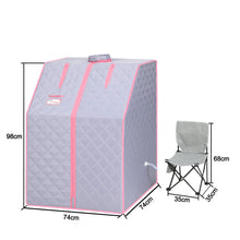 Load image into Gallery viewer, Half body Grey Steam Sauna Tent for Spa Detox at Home PVC Pipe Connector Easy to Install with FCC Certification
