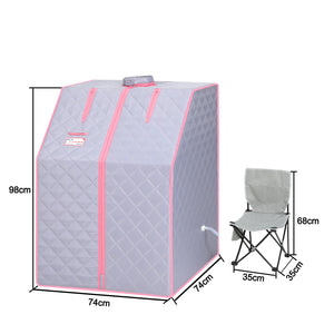 Half body Grey Steam Sauna Tent for Spa Detox at Home PVC Pipe Connector Easy to Install with FCC Certification