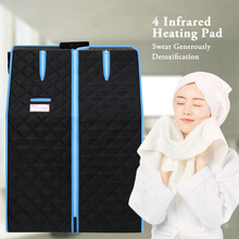 Load image into Gallery viewer, Half body Black Infrared Sauna Tent for Spa Detox at Home PVC Pipe Connector Easy to Install with FCC Certification
