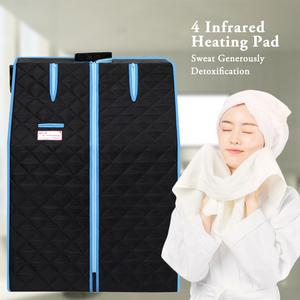 Half body Black Infrared Sauna Tent for Spa Detox at Home PVC Pipe Connector Easy to Install with FCC Certification