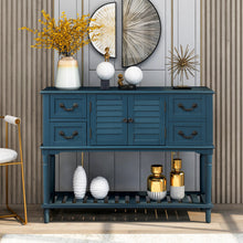 Load image into Gallery viewer, TREXM Console Table Sideboard for Entryway Sofa Table with Shutter doors and 4 Storage Drawers (Antique Navy)
