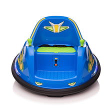 Load image into Gallery viewer, 6V Kids Bumper Car, Toddler Ride On Toy, Roller Caster Vehicle with Light Strip, ASTM-Certified for 3 to 8 Years Old - Light Blue + Green
