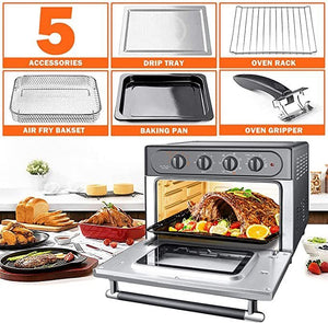 Air Fryer Toaster Oven Combo, WEESTA 7-in-1 Convection Oven Countertop, 24QT Large Air Fryer with Accessories & E-Recipes, UL Certified (Updated 3.0)（Prohibited listing on Amazon）(OLD W1002KA23T)