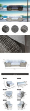 Load image into Gallery viewer, 6 Piece Rattan Sectional Seating Group with Cushions (Color:LIGHT GREY)
