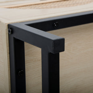 Allen 2 Drawer side table，Display Rack for Bedroom and Living Room，Nightstand Side Table Bedroom Storage Drawer Bedside End Table
