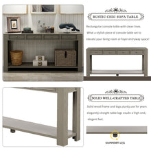 Load image into Gallery viewer, TREXM Console Table for Entryway Hallway Sofa Table with Storage Drawers and Bottom Shelf (Khaki)
