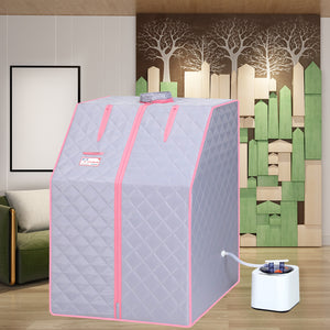 Half body Grey Steam Sauna Tent for Spa Detox at Home PVC Pipe Connector Easy to Install with FCC Certification