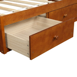 Orisfur. Twin Size Platform Storage Bed with 3 Drawers