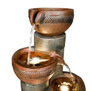 5-Tier Relaxing Outdoor Garden Water Fountain Decor for Contemporary Design