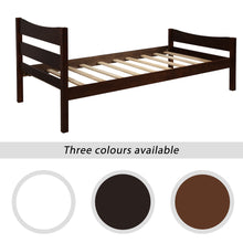 Load image into Gallery viewer, 【Not allowed to sell to Walmart】Twin Size Wood Platform Bed with Headboard and Wooden Slat Support (Espresso)
