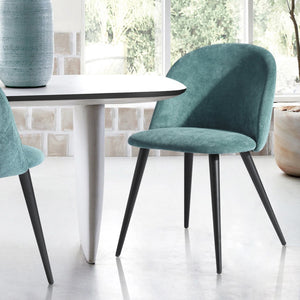 Upholstered Arm Chair/Dinning Chair (Set of 2) - Green