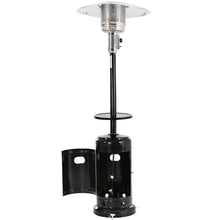 Load image into Gallery viewer, TOPMAX Outdoor 48000BTU Patio Heater Standing 87&quot; Propane Gas Garden Heater with Adjustable Table and Moving Wheels, Black Finish
