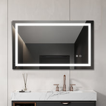Load image into Gallery viewer, 40*24 LED Lighted Bathroom Wall Mounted Mirror with High Lumen+Anti-Fog Separately Control+Dimmer Function
