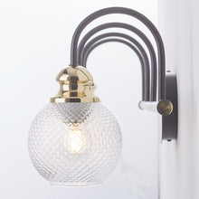 Load image into Gallery viewer, 3 Light Modern Bathroom Vanity Light Fixture, Black Vanity Lights Fixture,Wall Sconces with Clear Glass Shades for Indoor Hallway Living Room Bathroom Over Mirror
