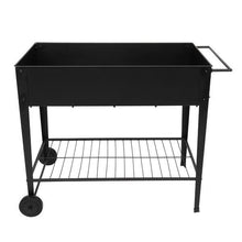 Load image into Gallery viewer, Aveyas Mobile Metal Raised Garden Bed Cart with Legs, Elevated Tall Planter Box with Wheels for Outdoor Indoors House Patio Backyard Vegetables Tomato DIY Herb Grow (Black)
