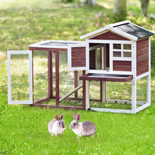 Load image into Gallery viewer, TOPMAX Upgrade Natural Wood House Pet Supplies Small Animals House Rabbit Hutch,Auburn+White
