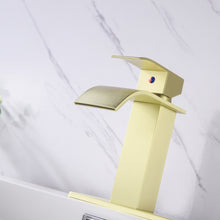 Load image into Gallery viewer, Waterfall Spout Bathroom Faucet,Single Handle Bathroom Vanity Sink Faucet
