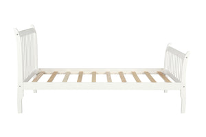 TOPMAX Platform Bed Frame Mattress Foundation with Wood Slat Support, Twin (White)
