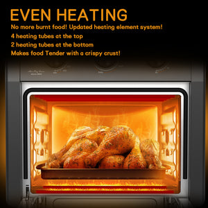 Air Fryer Toaster Oven Combo, WEESTA Convection Oven Countertop, Large Air Fryer with Accessories & E-Recipes, UL Certified (old W1002KCV18WLGRAY) （Prohibited listing on Amazon）