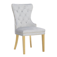 Load image into Gallery viewer, Simba Chair with Gold Legs Light Gray
