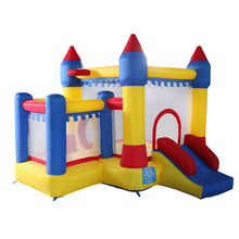 Load image into Gallery viewer, Inflatable Bounce House, Kid Jump and Slide Castle Bouncer with Trampoline, Mesh Wall and Shooting Area, Including Carry Bag, Repair Kit, Stake
