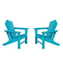 Load image into Gallery viewer, Classic Outdoor Adirondack Chair Set of 2 for Garden Porch Patio Deck Backyard, Weather Resistant Accent Furniture, Blue
