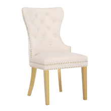 Load image into Gallery viewer, Simba Chair with Gold Legs Beige
