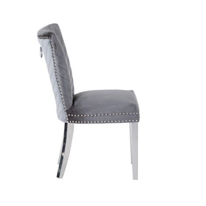 Eva chair with stainless steel legs Gray