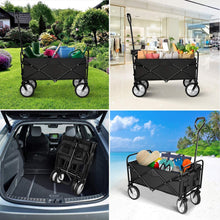 Load image into Gallery viewer, YSSOA Heavy Duty Folding Portable Hand Cart with Removable Canopy, 8\&#39;\&#39; Wheels, Adjustable Handles and Double Fabric for Shopping, Picnic, Beach, Camping
