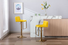 Load image into Gallery viewer, SUPERJARE Bar Stools  - Swivel Barstool Chairs with Back, Modern Pub Kitchen Counter Height，velvet

