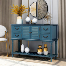 Load image into Gallery viewer, TREXM Console Table Sideboard for Entryway Sofa Table with Shutter doors and 4 Storage Drawers (Antique Navy)
