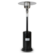 Load image into Gallery viewer, 46000BTU Propane Black powder coated Iron Mushroom Outdoor Patio Heater, with Two Smooth-rolling Wheels,with Hose Set,with Black Cover
