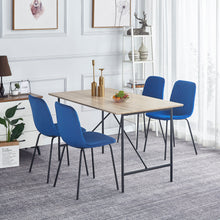 Load image into Gallery viewer, Dining Chair set of 4 PCS（BLUE），Modern style，New technology，Suitable for restaurants, cafes, taverns, offices, living rooms, reception rooms.Simple structure, easy installation.
