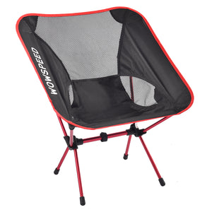 Camping Folding Chair With a Side Pocket for Lawn Outdoor Activities, 600D Oxford Cloth + Mesh Cloth