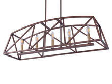Load image into Gallery viewer, 5-Light Architectural Bronze and Soft Matte Brass Kitchen Island Linear Pendant
