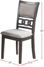Load image into Gallery viewer, Dining Room Furniture Grey Finish Set of 2 Side Chairs Cushion Seats Unique Back Kitchen Breakfast Chairs
