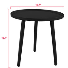 Load image into Gallery viewer, Outdoor Coffee Side Table Aluminum End Table for Living Room Bedroom Office Small Spaces Black
