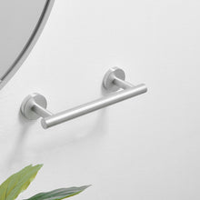 Load image into Gallery viewer, Single Post Wall Mounted Towel Bar Toilet Paper Holder in Brushed Nickel
