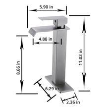 Load image into Gallery viewer, Waterfall Spout Bathroom Faucet,Single Handle Bathroom Vanity Sink Faucet
