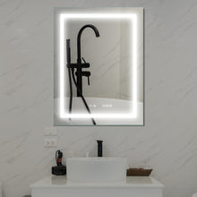 Load image into Gallery viewer, LED Bathroom Vanity Mirror, 36 x 28 inch, Anti Fog, Night Light, Time,Temperature,Dimmable,Color Temper 3000K-6400K,90+ CRI,Vertical Wall Mounted Only
