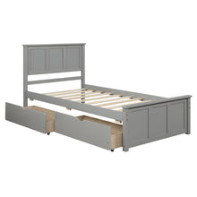 Load image into Gallery viewer, Platform Storage Bed, 2 drawers with wheels, Twin Size Frame, Gray (New SKU: WF283062AAE)
